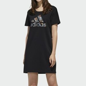 Adidas x Zoe Saldana Collection Black T-Shirt Dress